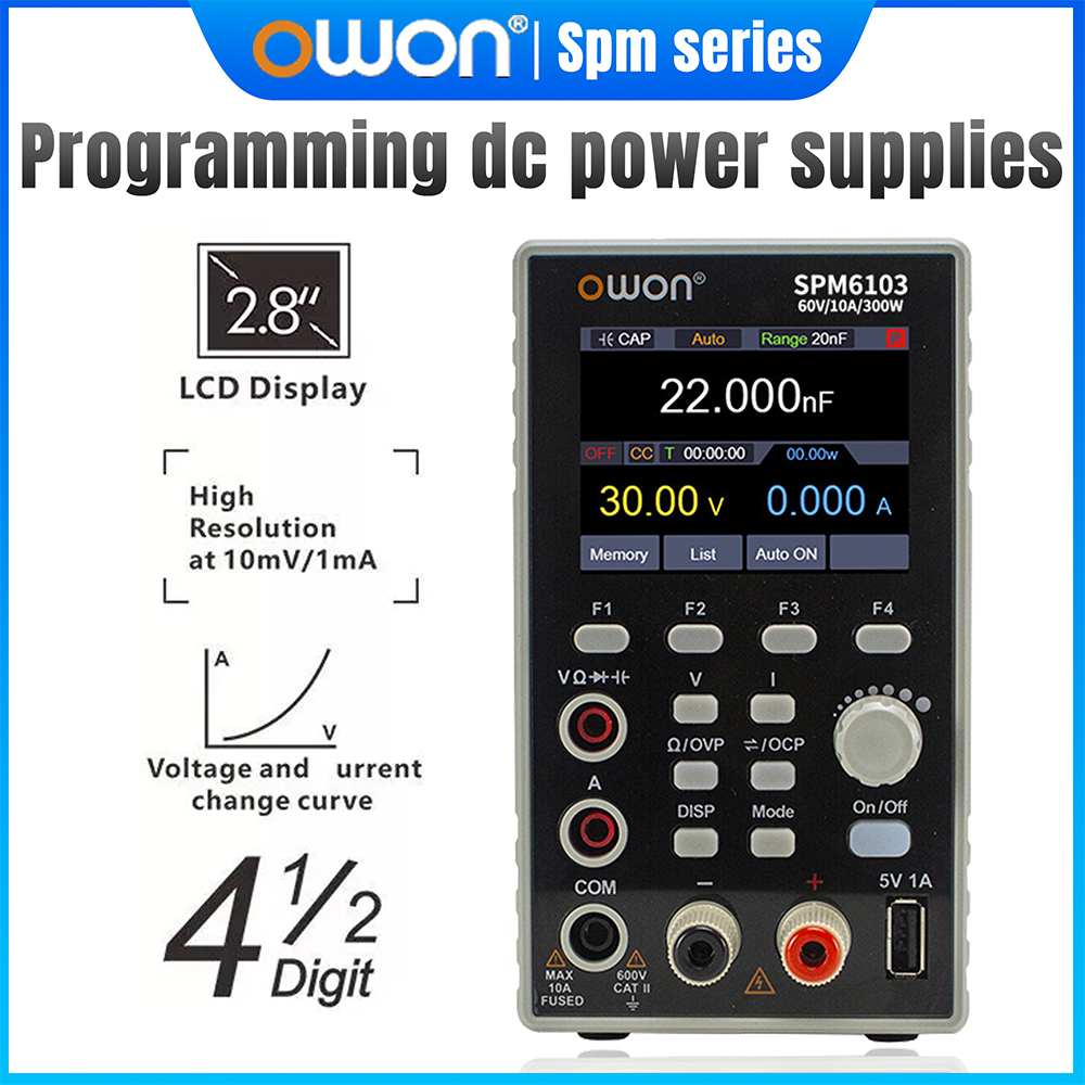 Programmable Dc Power Supply 60V 10A - OWON SPM6103 프로그래밍 가능 DC 전원